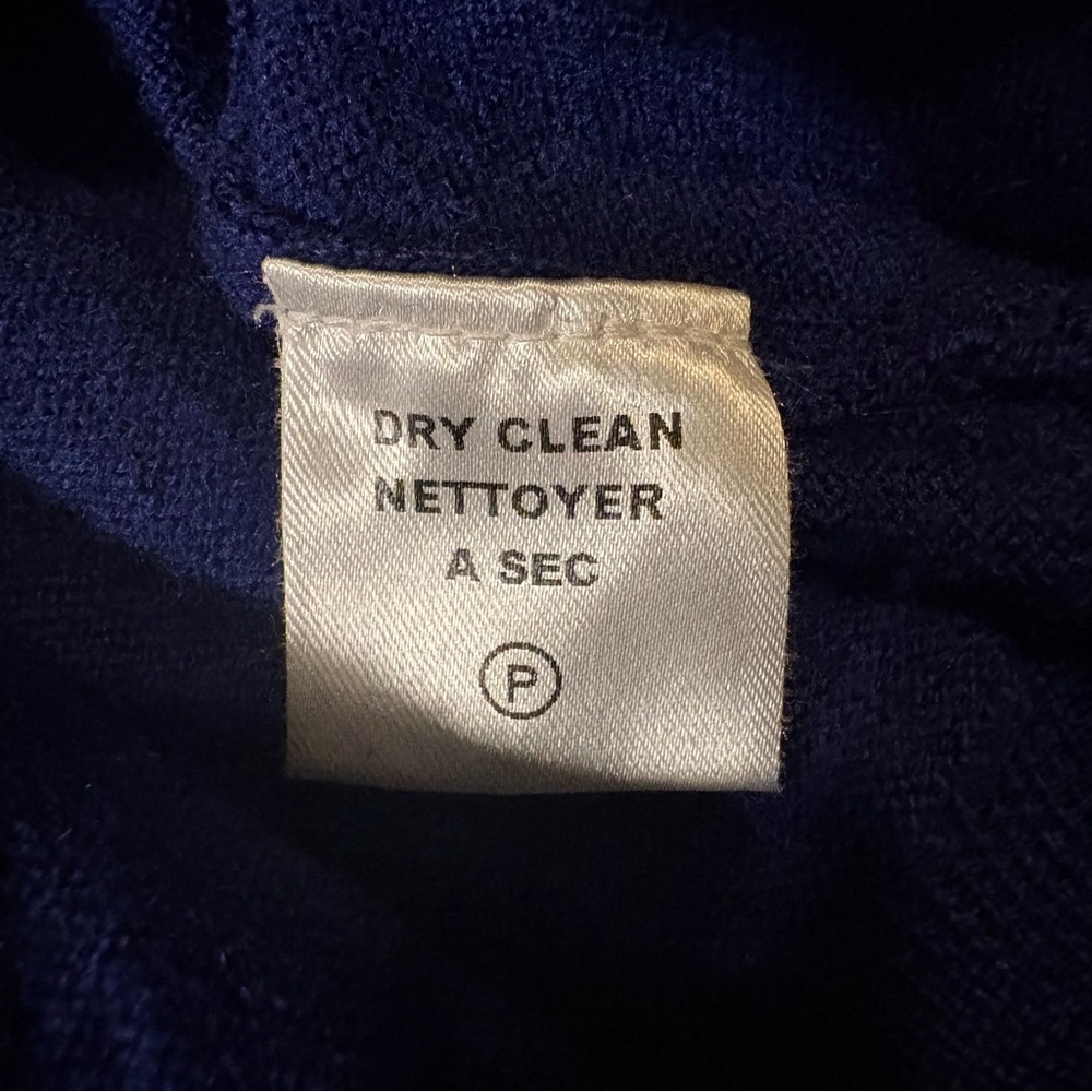 Black Brown 1826 Men's Navy Crewneck Sweater, 100% Italian Marino wool, Sz L - Picture 7 of 9